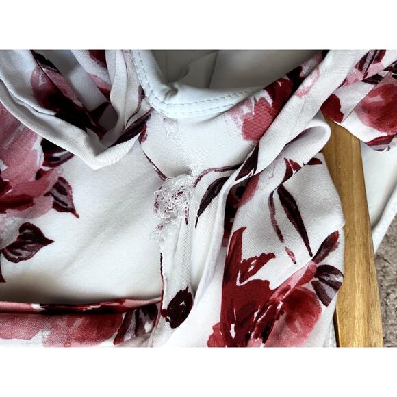 Women's Floral Torrid Challis Midi Swing Dress With Roses 12 - Picture 6 of 8